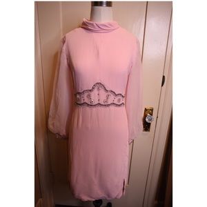 Baby pink 60s vintage shift dress size small